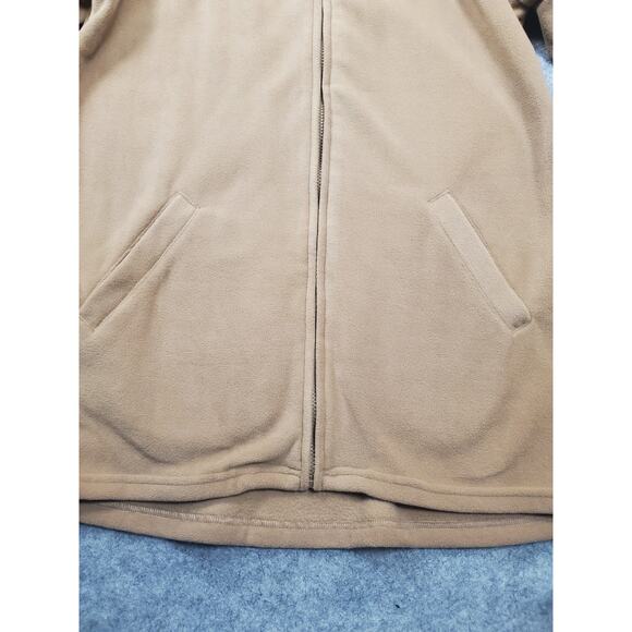 Women's Denim & Co Size Large Tan Full Zip Fleece Jacket - Picture 8 of 8